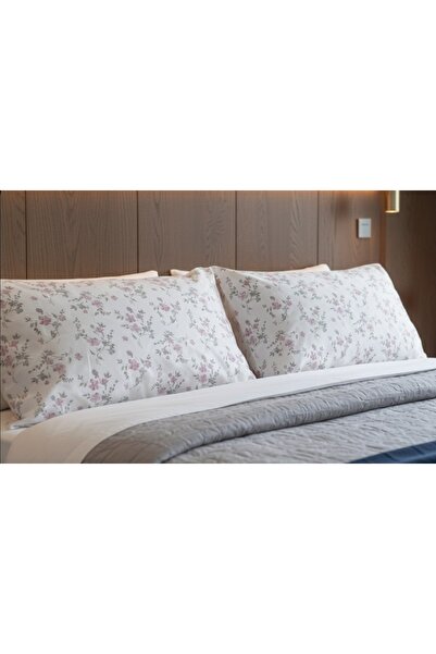 Taç Floral Pattern Pillowcase Set. 2 Pieces of 50X70 Cm. 100% Cotton