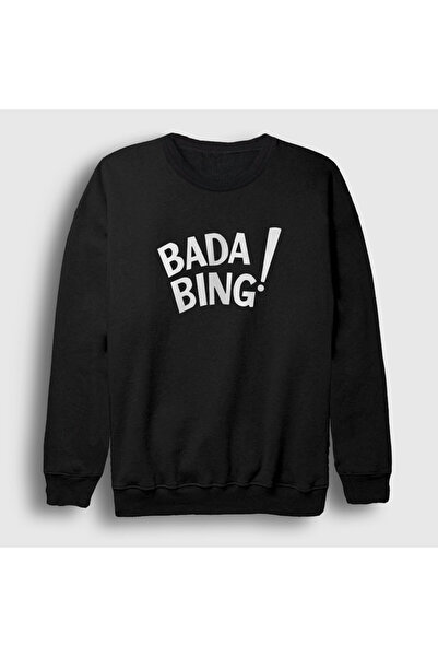 Presmono Unisex Black Bada Bing V2 Sopranos Sweatshirt 586472Tt