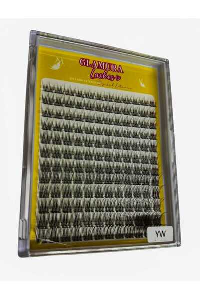 Glamura Lashes False Eyelashes Tufts – Silk Extensions, Model YW, Easy Applic...