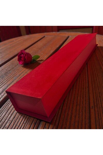 asel sanat KIRMIZI GÜL KUTUSU - KIRMIZI KADİFE GÜL HEDİYE KUTUSU - SEVGİLİLER...