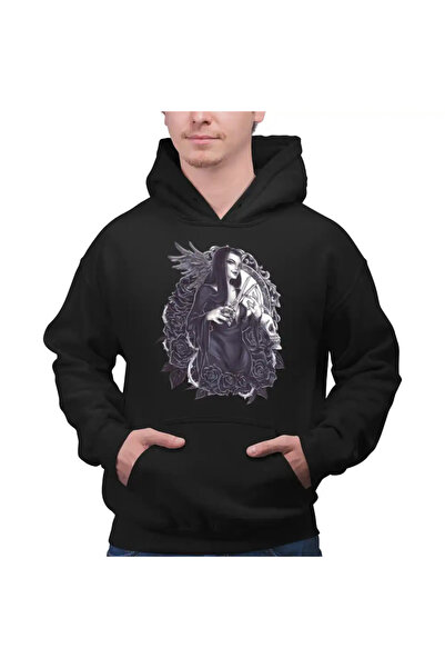 OEM Men's Sweatshirt The Addams Family Morticia Scissors Nails Horror Hallowe...