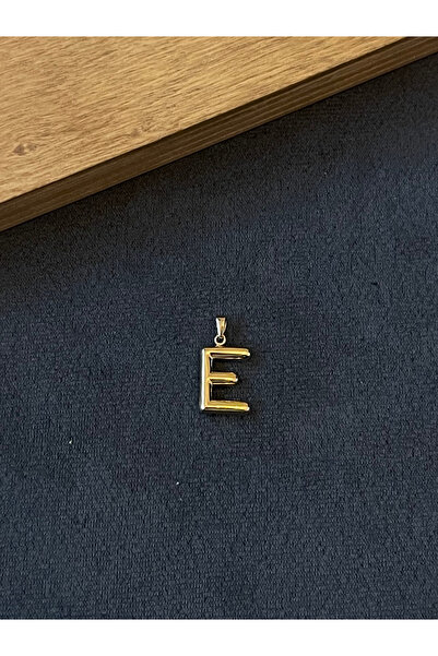 Rupen Kraft 14 Ayar Altın Kolye Ucu Balon Modeli E Harfli Altın Kolye Ucu
