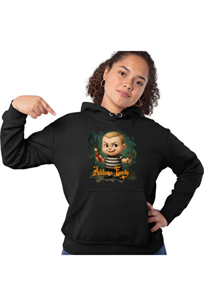 OEM Women's Sweatshirt The Addams Family Pugsley Cemetery Dynamite Halloween ...