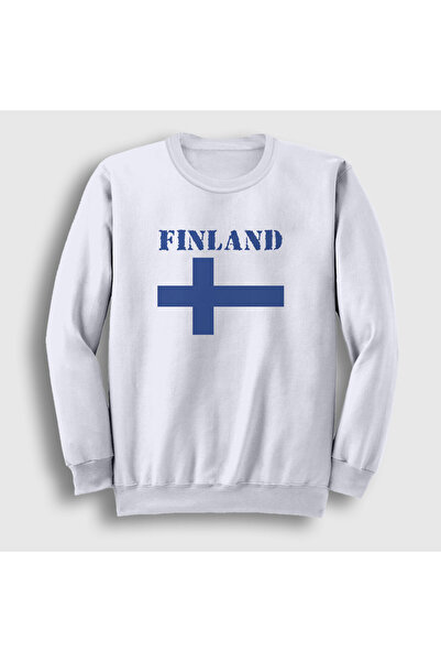 Presmono Unisex White Flag Finland Finnish Sweatshirt 586660Tt