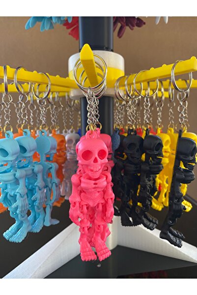librescraft 3D Hareketli Hediyelik İskelet anahtarlık charm