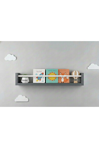 EGN WOODS 40X9 1-Piece Mdf Anthracite Baby Room Organizer Children's Room Mon...