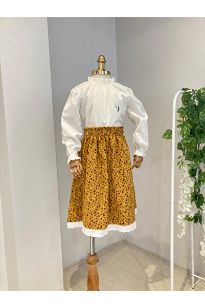 UHDE STORE Çocuk Uzun Tesettür Etek Pazen Etek Namaz Eteği