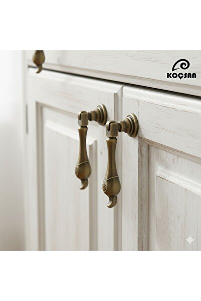 KOÇSAN Damla Sarkaç Kulp Lüks Country Mutfak Mobilya Dolap Çekmece Kulpu Anti...