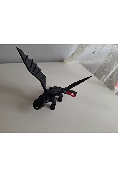 ÖZDEMİR 3D (20 CM UZUNLUĞUNDA) Ejderhanı Nasıl Eğitirsin? Gecenin Öfkesi Siya...