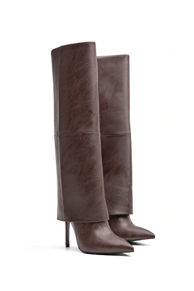 MARY Comfortable Stylish High-Heeled Long Boots Pointed Toe Thin Heeled Women...