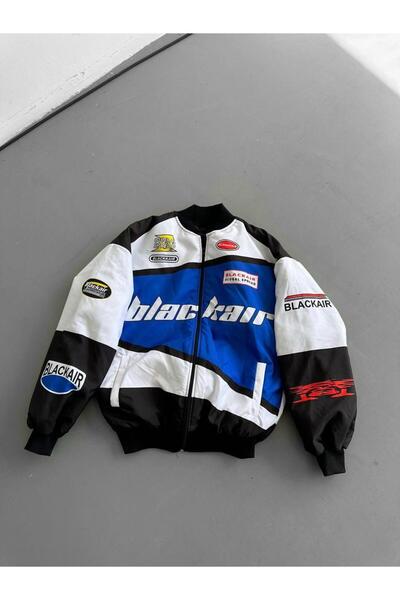 Alpoyra Unisex İçi Kapitoneli Orta Kalınlıkta Racing Bomber Ceket
