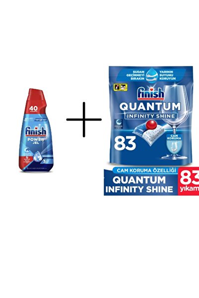 Finish Jel Dishwasher Detergent All in One 1000 ml + Finish Quantum Infinity ...