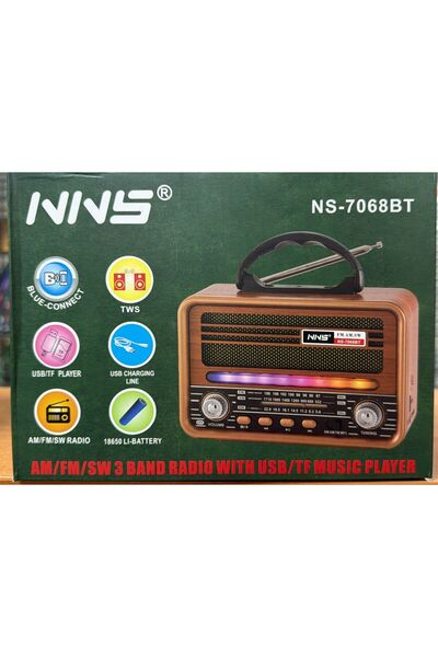 NNS NS-7068BT BLUETOOTH USB NOSTALJİK ŞARJLI RADYO