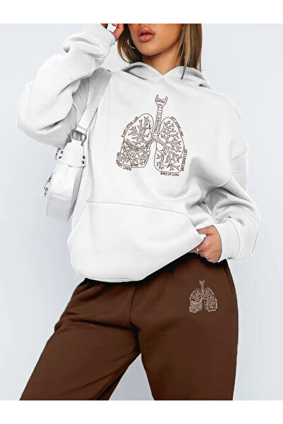 PENTHİLUS Oversized Two-Piece Suit. 3-Thread Tracksuit Set - Oversized Hoodie...