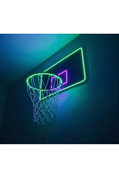 NO BRAND Büyük Boy LED Neon Basketbol Potası