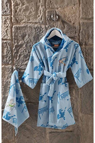 Özdilek Erkek Mavi Bugs Bunny Galaxy Free Havlu Bornoz Set 5/6 Yaş