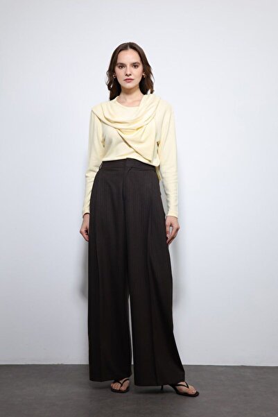 inmuse High Waist Striped Wide Leg Palazzo Pants
