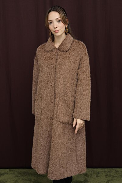 Puane Women's Button Detailed Coat - 15233Kbn