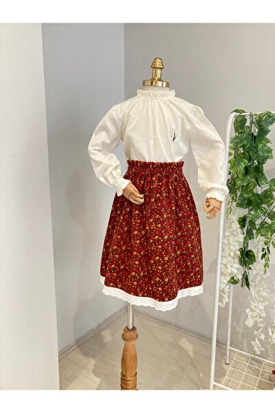 UHDE STORE Çocuk Uzun Tesettür Etek Pazen Etek Namaz Eteği