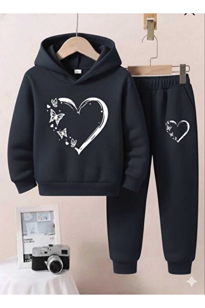 Nice Clothes Παιδικό Σετ Φόρμας με Κουκούλα UNISEX ΕΚΤΥΠΩΣΗ ΚΑΡΔΙΑΣ ΠΕΤΑΛΟΥΔΑΣ