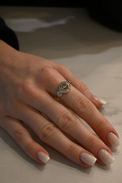 sellycodesign خاتم من الأحجار الكريمة المزدوجة