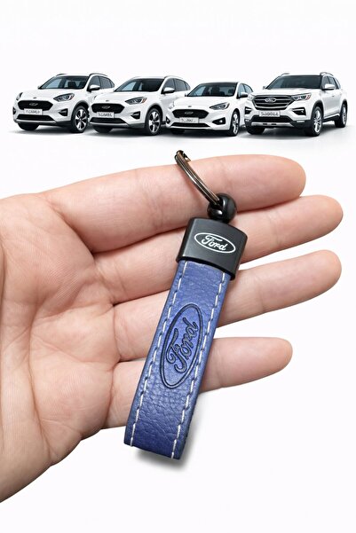 STİLİX GARAGE Ford Ve Logolu Anahtarlık SUNİ Deri (LACİVERT)