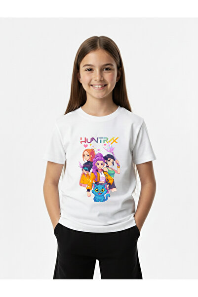 Let's Wear Huntrix Girls με τύπωμα Premium μπλουζάκι με λαιμόκοψη από 100% βα...