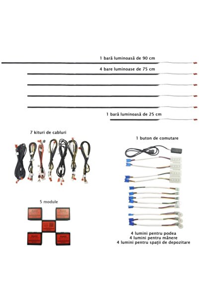 CarGuard Kit profesional de iluminare ambientală dinamică RGB