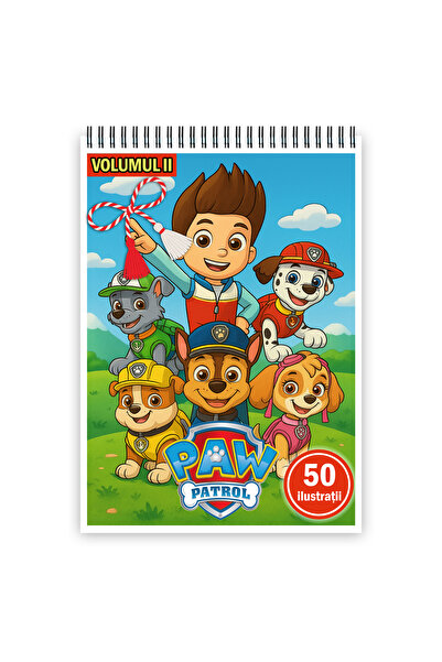 Legendary Gifts Coloring book, A5 format, with metal spiral, model: Paw Patrol