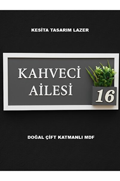 kesita Kişiye Özel Çiçekli Ahşap Kapı Numarası – Kapı Süsü ve Dekoratif Kapı ...