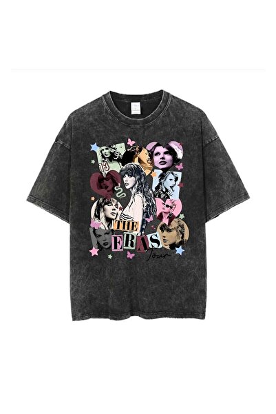 Le Savu Washable Speed Printed Unisex Oversized Vintage T-Shirt