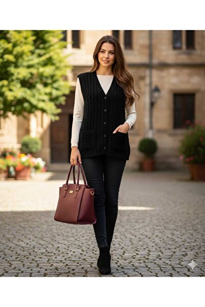 mamizya Women's Knitted Buttoned Casual Stylish Vest