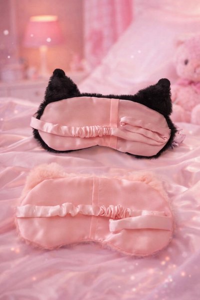 Fillikutum Plush Kuromi Character Sleep Eye Patch Sleep Goggles Sleep Band