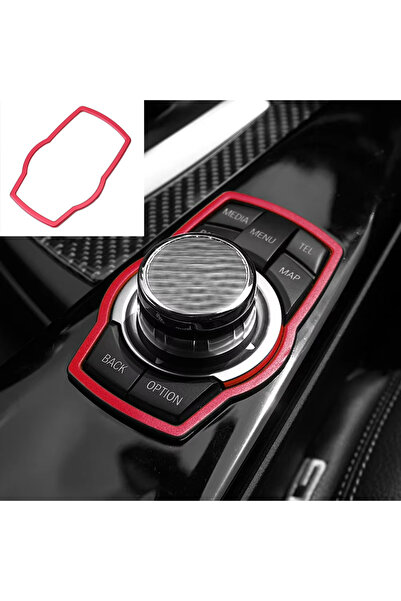 ErciyasOTO BMW NBT Kontrol Paneli Tuş Buton Çerçeve (KIRMIZI ALÜMİNYUM) F10 F...