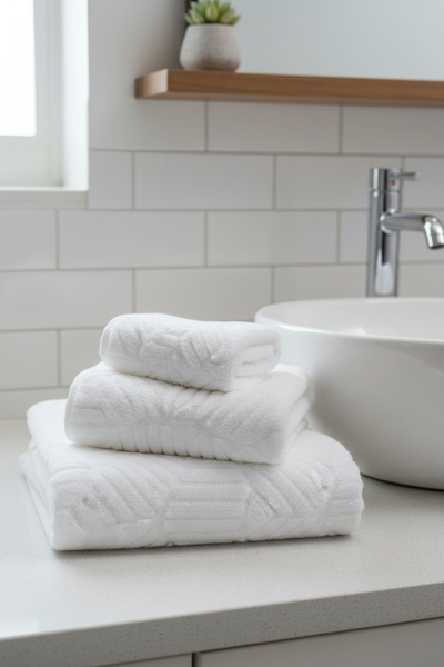 Comfort Craft Pachet de 2 prosoape de mână Leodikya - 50x90 cm, 250 gr, bumba...