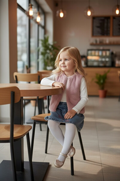 LEAKİDS Fur Vest for Girls Kids Warm