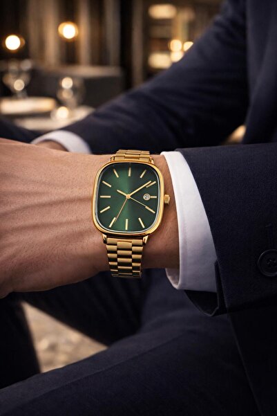 LOOQ Steel Band Men's Wristwatch with Calendar