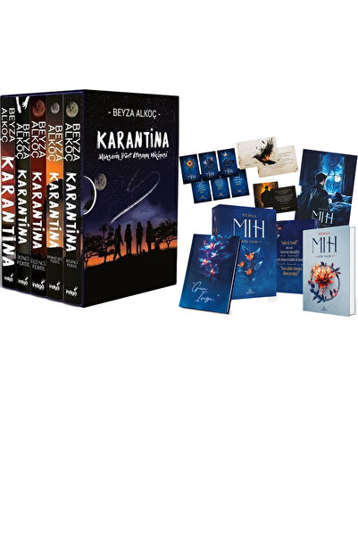 İndigo Kitap Karantina Serisi Seti-5 Kitap Takım- Ciltli Kutulu ve Mıh 1 Kör ...