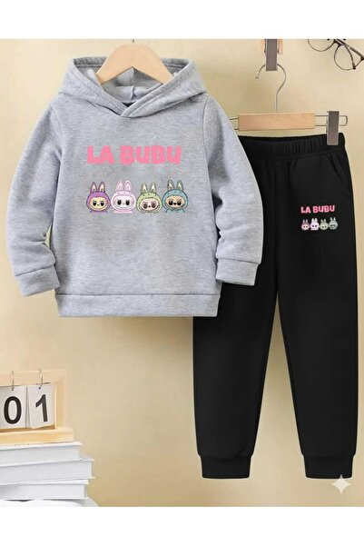 Nice Clothes Set trening pentru copii cu glugă UNISEX 4 PIESE LABUBU