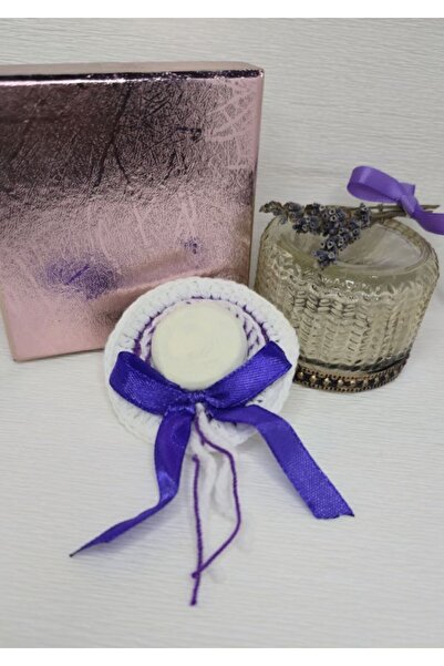 Handmade Crocheted Brooch White with Purple, Also Suitable as Martisor