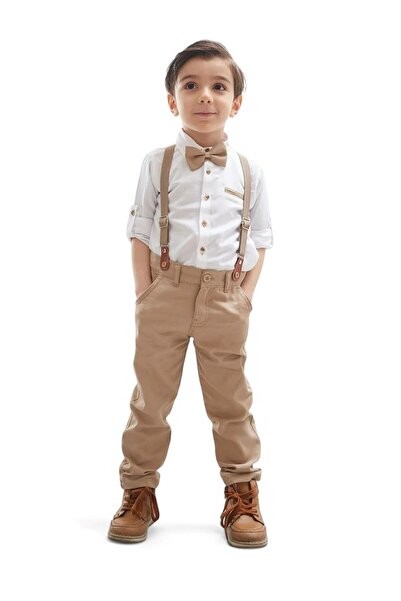 Ege Bebek Costum elegant de sărbătoare pentru băieți cu centură și cămașă, cu...