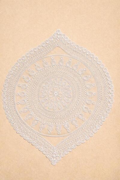 HOMENESS 6' lı Okyanus Serisi Kordone İşlemeli Modern Supla Seti 40 cm | Lüks...