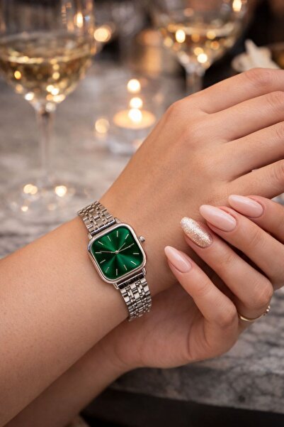 LOOQ Retro Cord Square Dial Women's Wristwatch