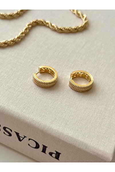 YOUES JEWELRY 316l Çelik CM VİP Seri 14 K Altın Renk Lüx Renk Gold VIP Seri P...