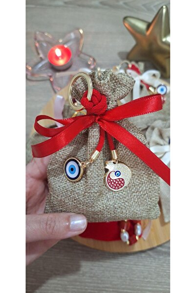 Svc Aksesuar Abundance and Prosperity Pomegranate Keychain with Gift Pouch - ...