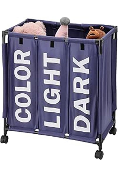 Lawazim Laundry Basket with Three Large Compartments