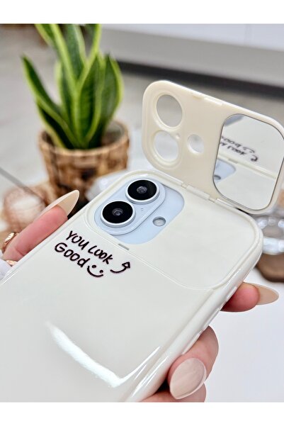 Go Aksesuar iPhone 17 Compatible Camera Mirror Design Protected Silicone Case
