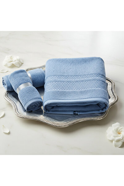 serelya منشفة يد من قماش العسل - عبوة من قطعتين، 50×90 سم، 195 جرام، 100% قطن