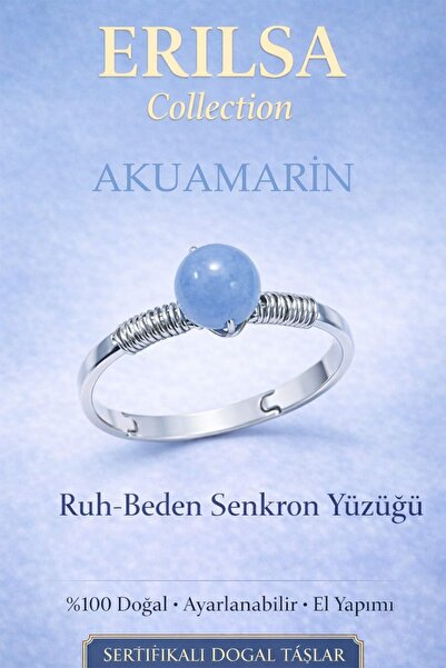 Erilsa Certified Aquarius Zodiac Sign Ring – Aquamarine Adjustable Thin Band ...