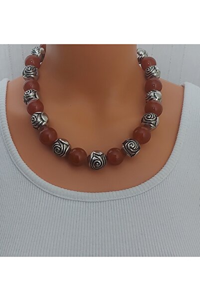 Nej Agate Stone Necklace Bracelet Set